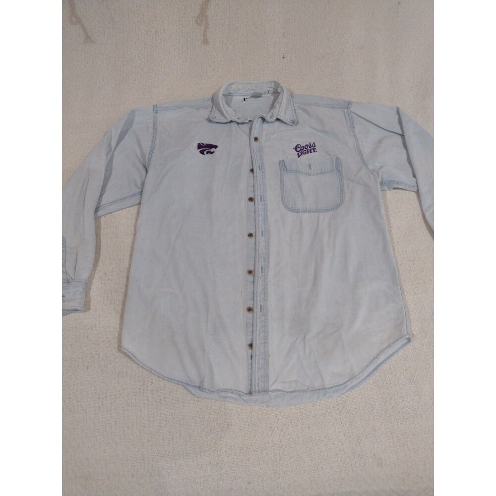 Distressed Denim Coors Light Panther Long Sleeved Medium Shirt